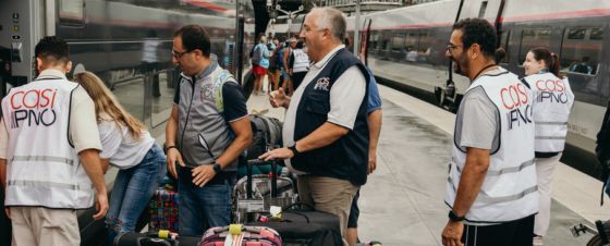 Les équipes du CASI PNO lors du convoyage des enfants vers les colonies de vacances