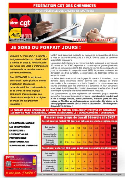 Aperçu du tract : Je sors du forfait jours !