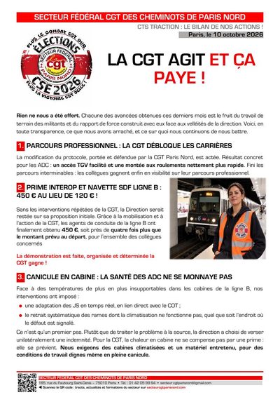 Aperçu du tract : CTS Traction : la CGT agit et ça paye !